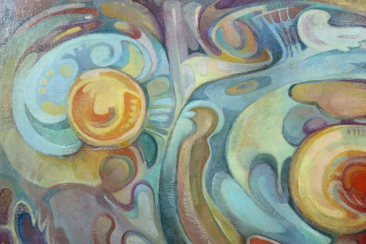 Nino Karumidze 2001 Original Oil Painting "The Boat" F10 Georgian Female Artist