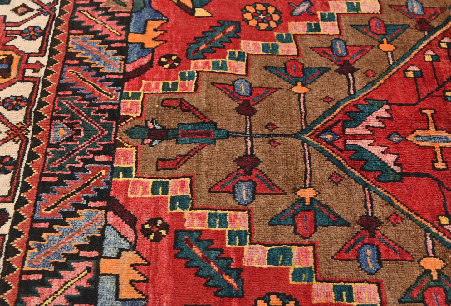 Handmade Vintage Oriental Rug Tribal Design