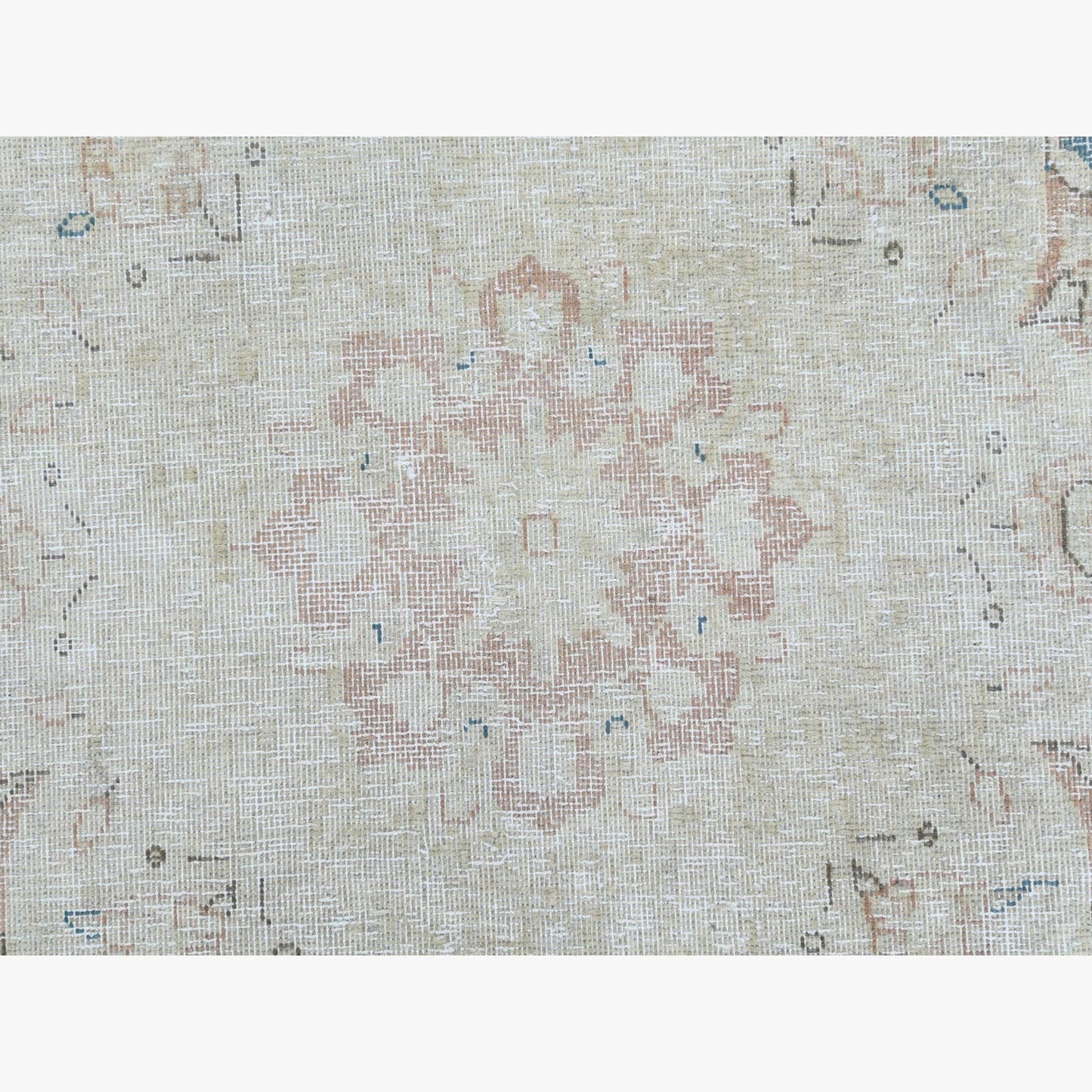9'8"X12'7" Farsian Karman Clean Sun Faded Pink Wool Hand Knotted Rug