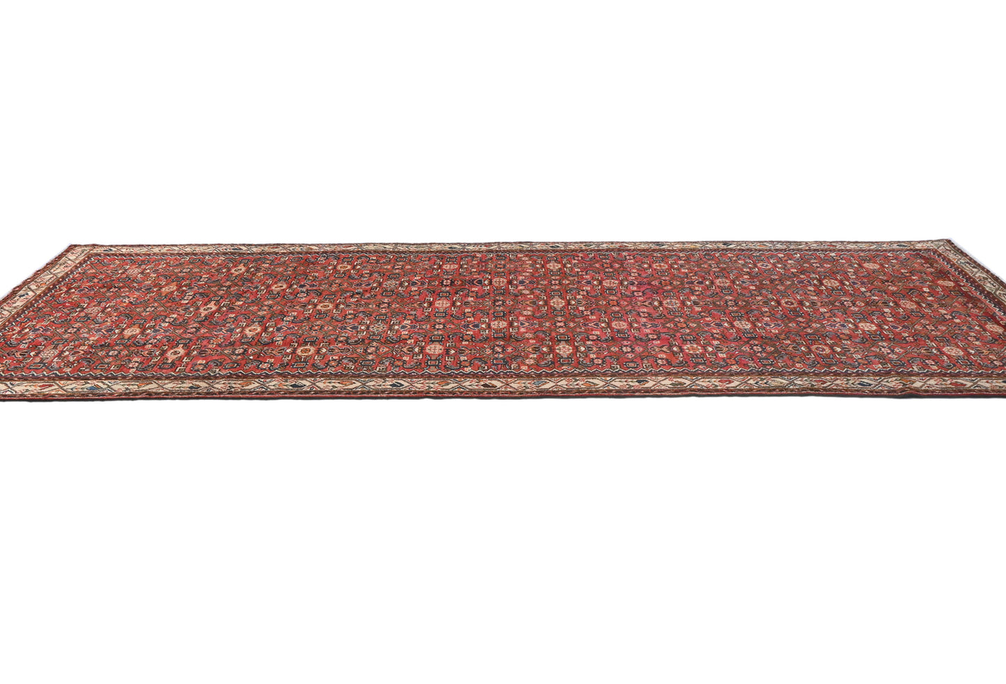 Handmade Vintage Tribal Runner Rug Allover Floral