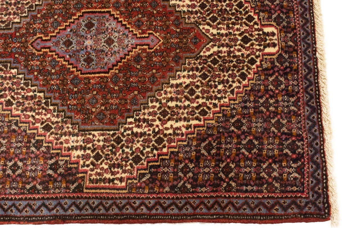 Vintage Tribal Oriental Rug Geometric Design