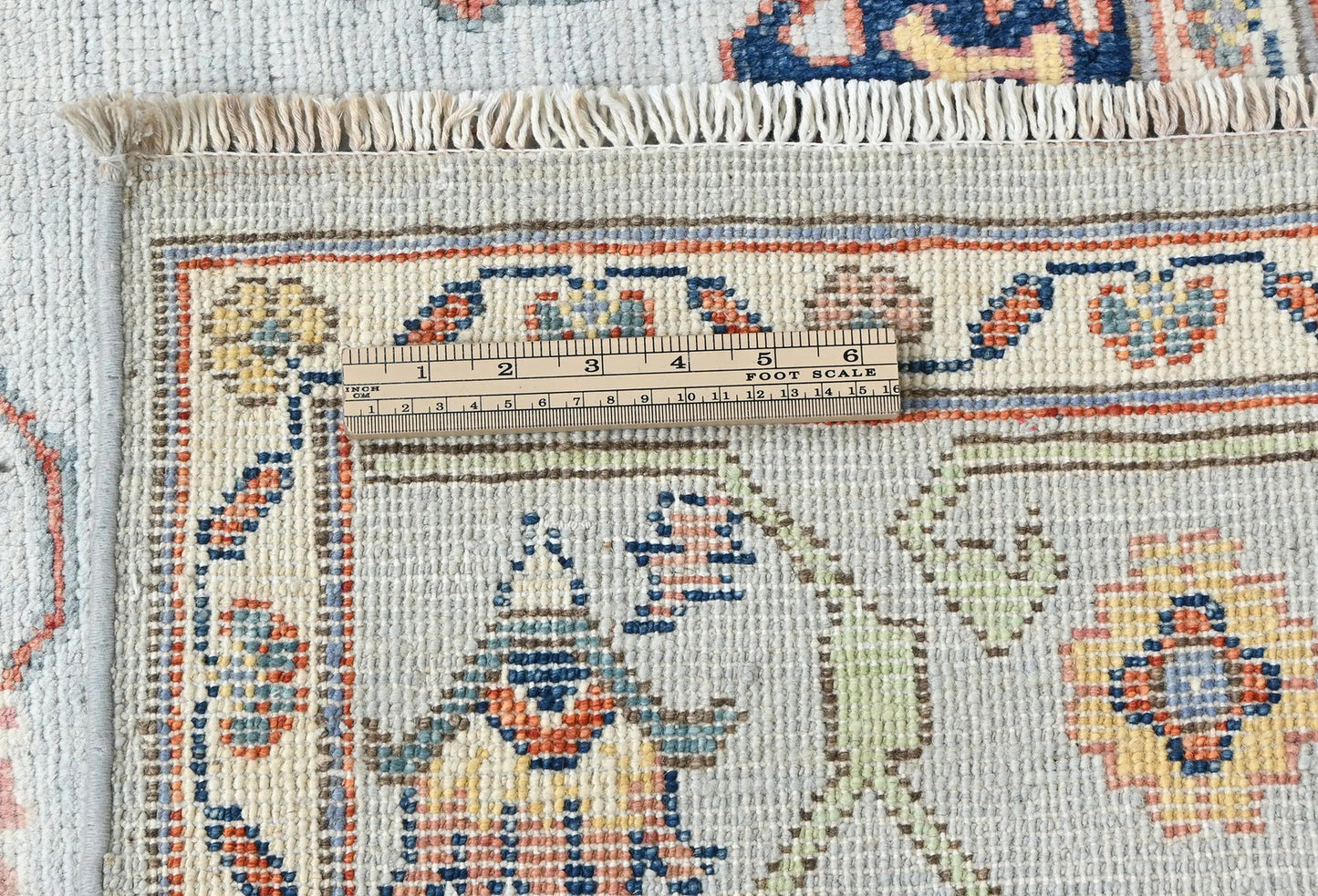 Handmade Kazak Pakistan Rug 5X7 Ft Gray Floral