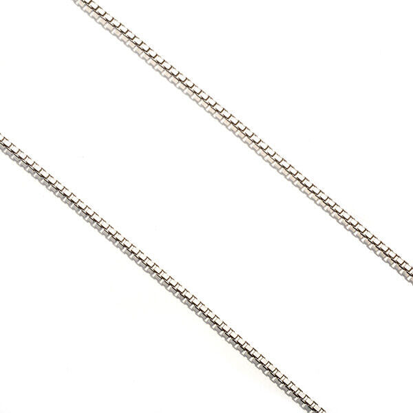 Box Chain Necklace 46Cm 18K 750 White Gold
