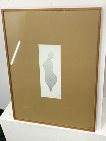 Jean Arp Silk Screen Print Femme Collage Limited To 150 Cardboard 1970