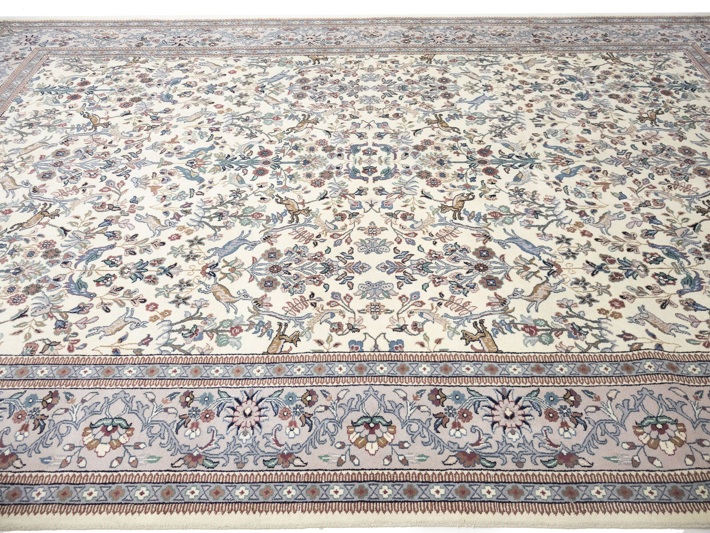 Handmade Extra Large Oriental Rug Animal Design