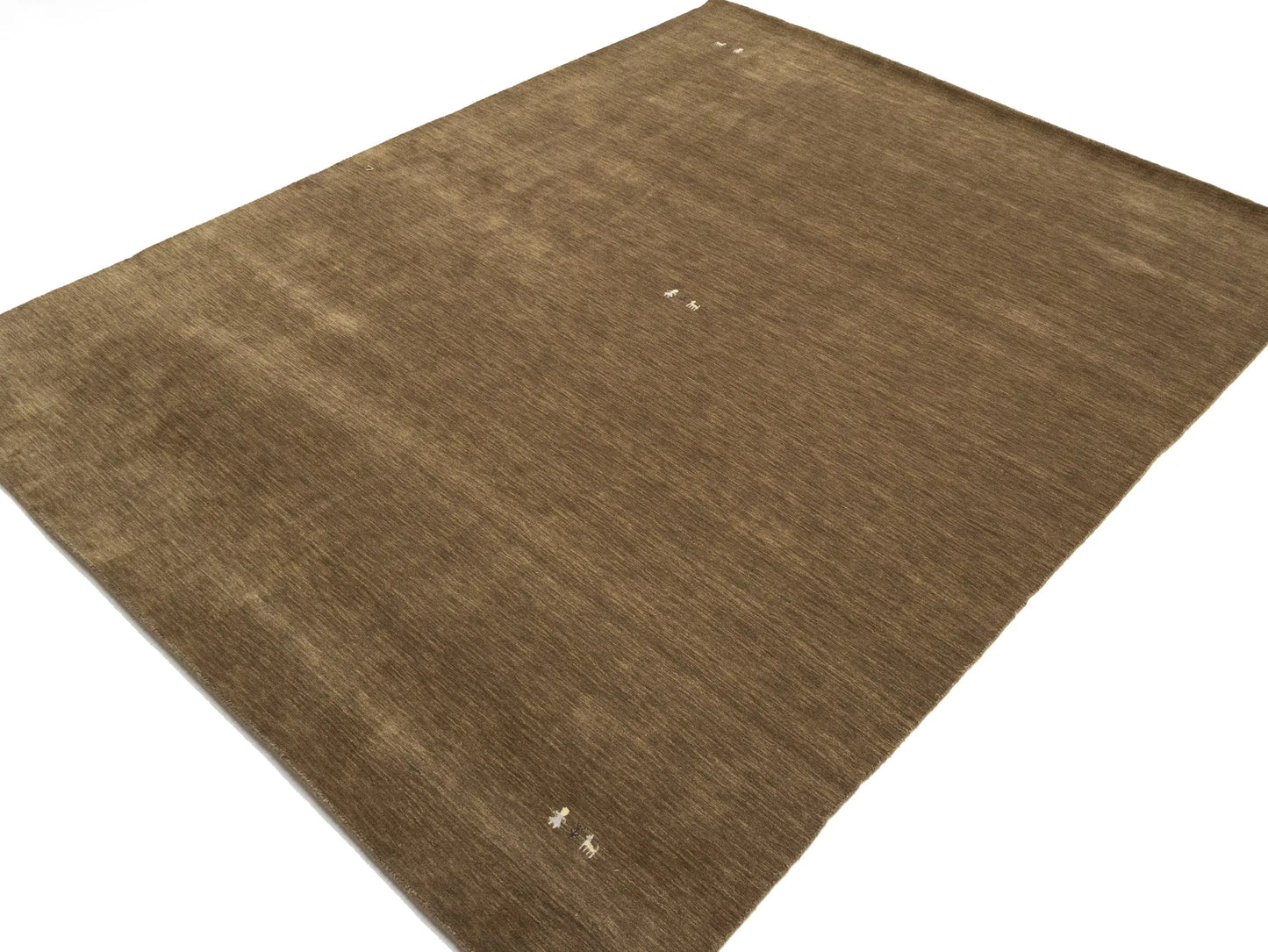 Modern Gabbeh Wool Area Rug Brown Tribal Design