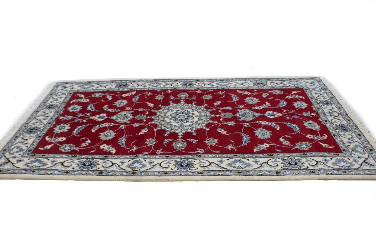4X7 Ft Handmade Red Oriental Rug Classic