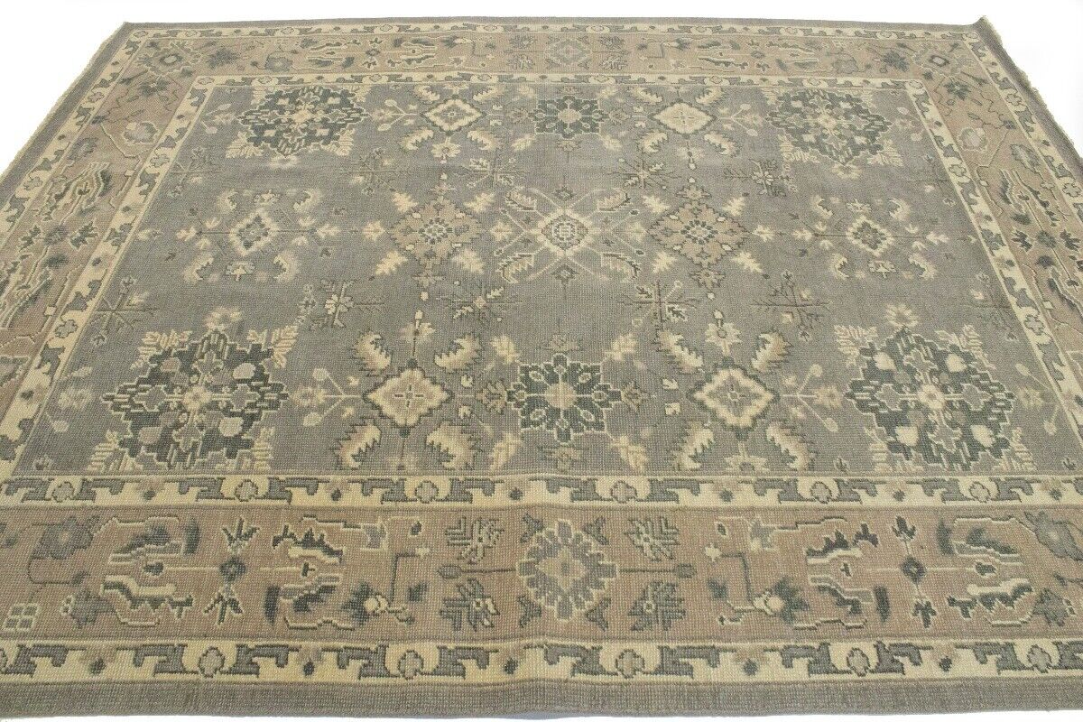 Handmade Muted Brownish Floral Transitional