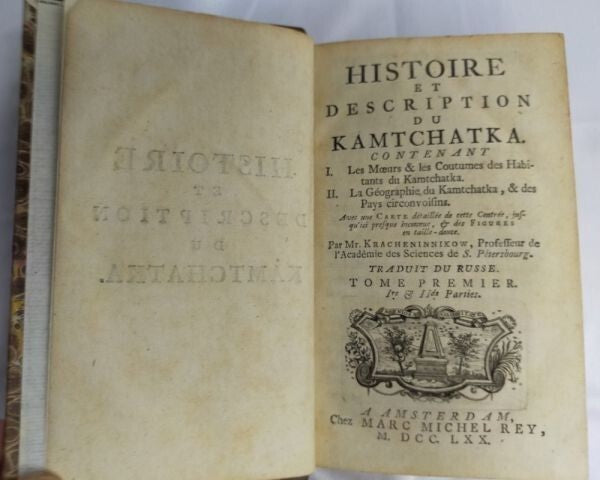 1770 Histoire Et Description Du Kamtchatka 2 Vols