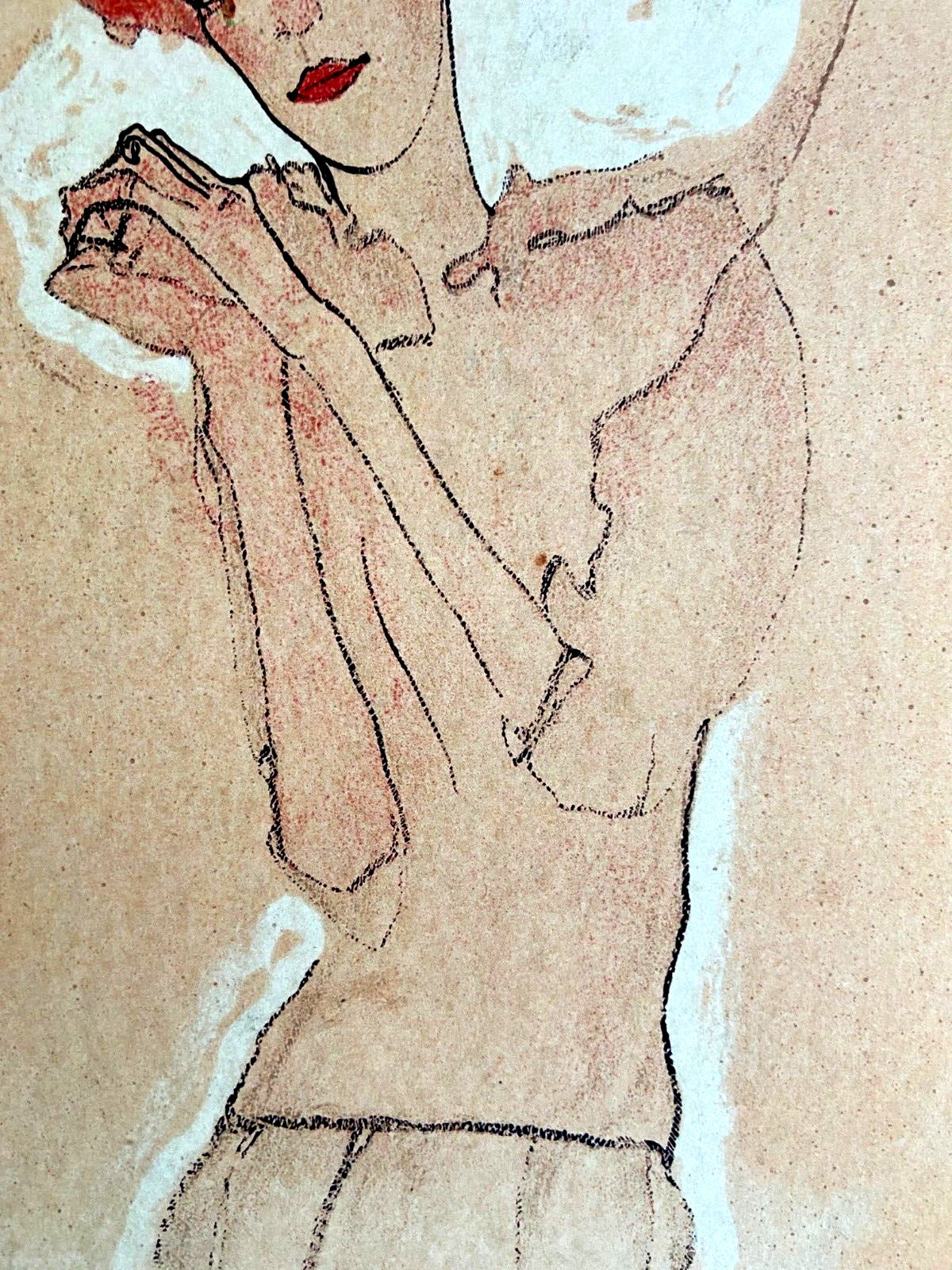 Egon Schiele Lithograph From An Painting Coa