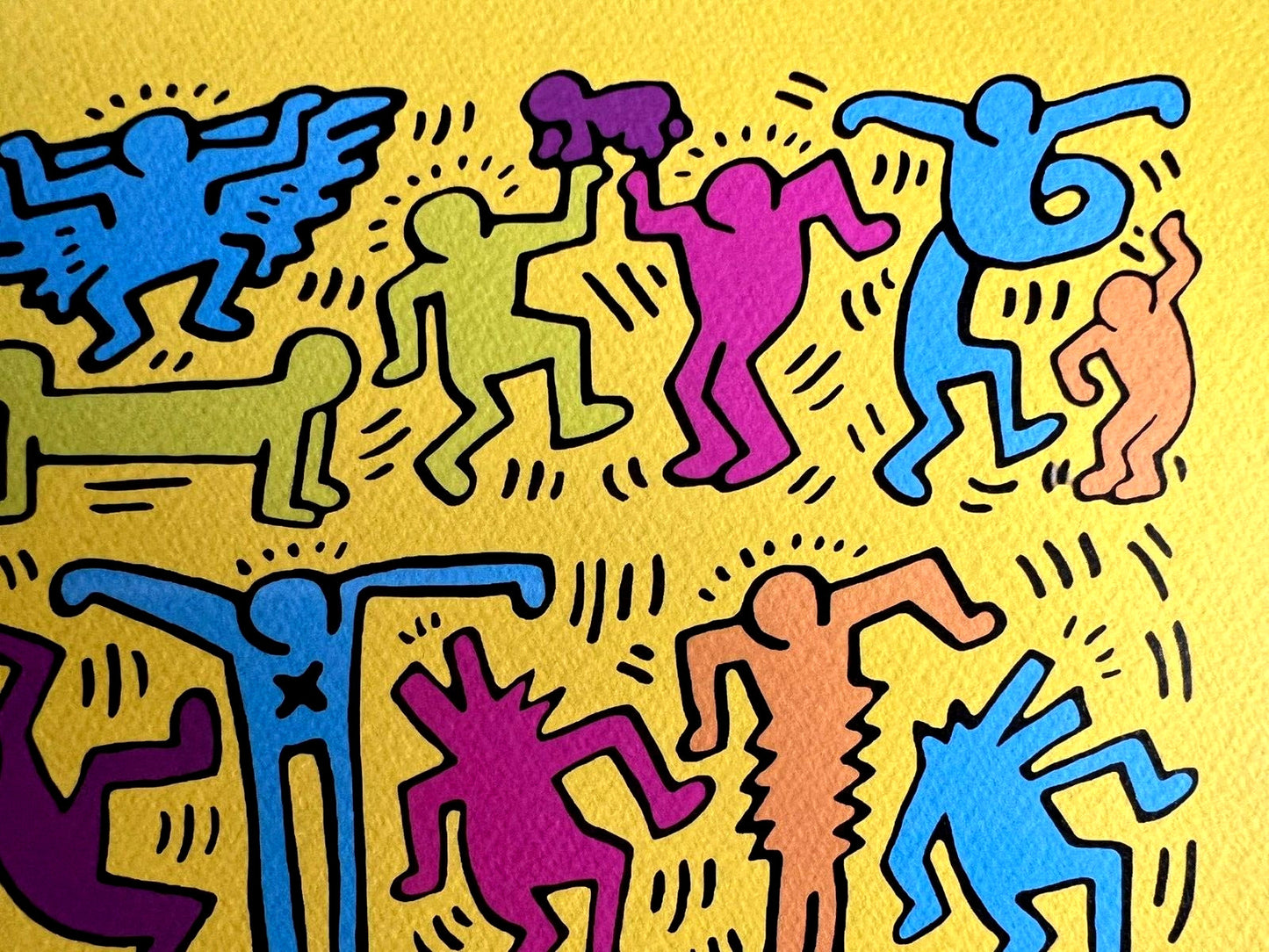 Keith Haring Lithograph Of A Coa Painting Signed