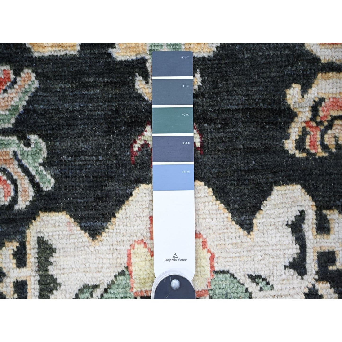 9'X12' Gunmetal Black Afghan Angora Oushak Wool Hand Knotted Oriental Rug