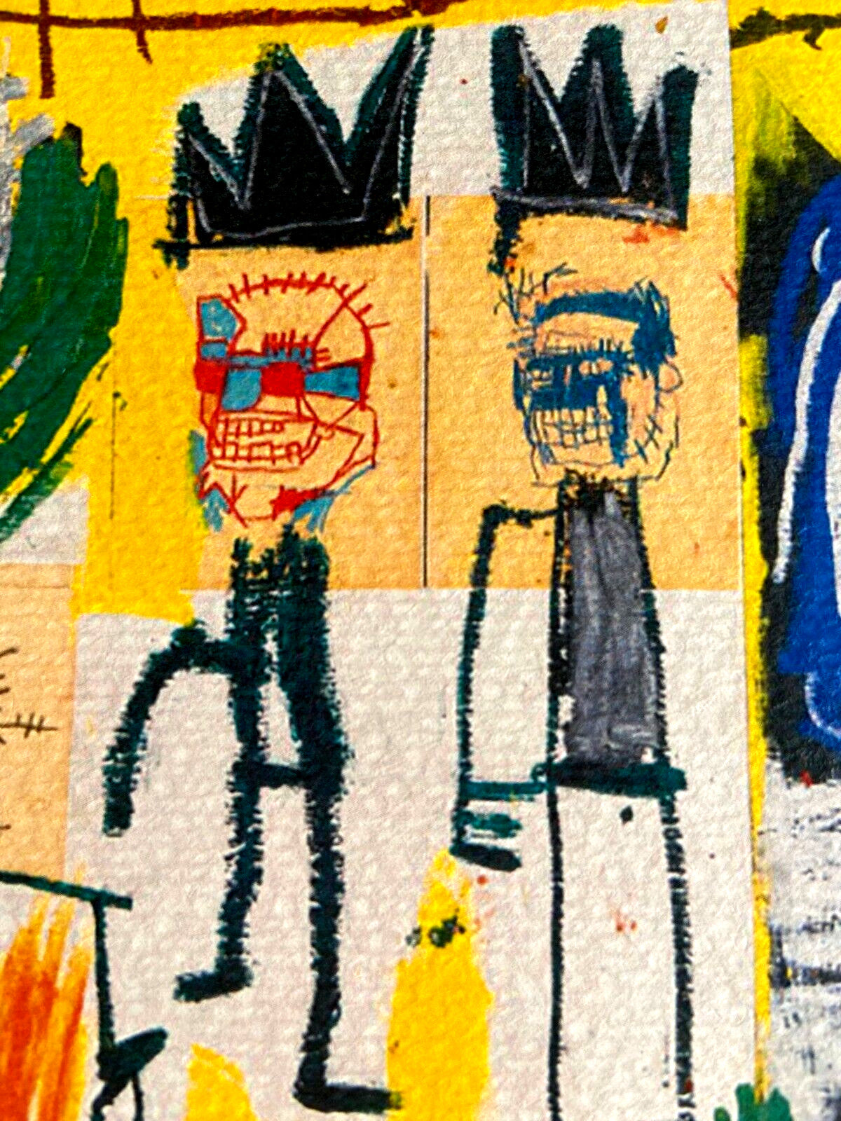 Jean-Michel Basquiat Lithograph Coa Signed (Willem De Kooning)