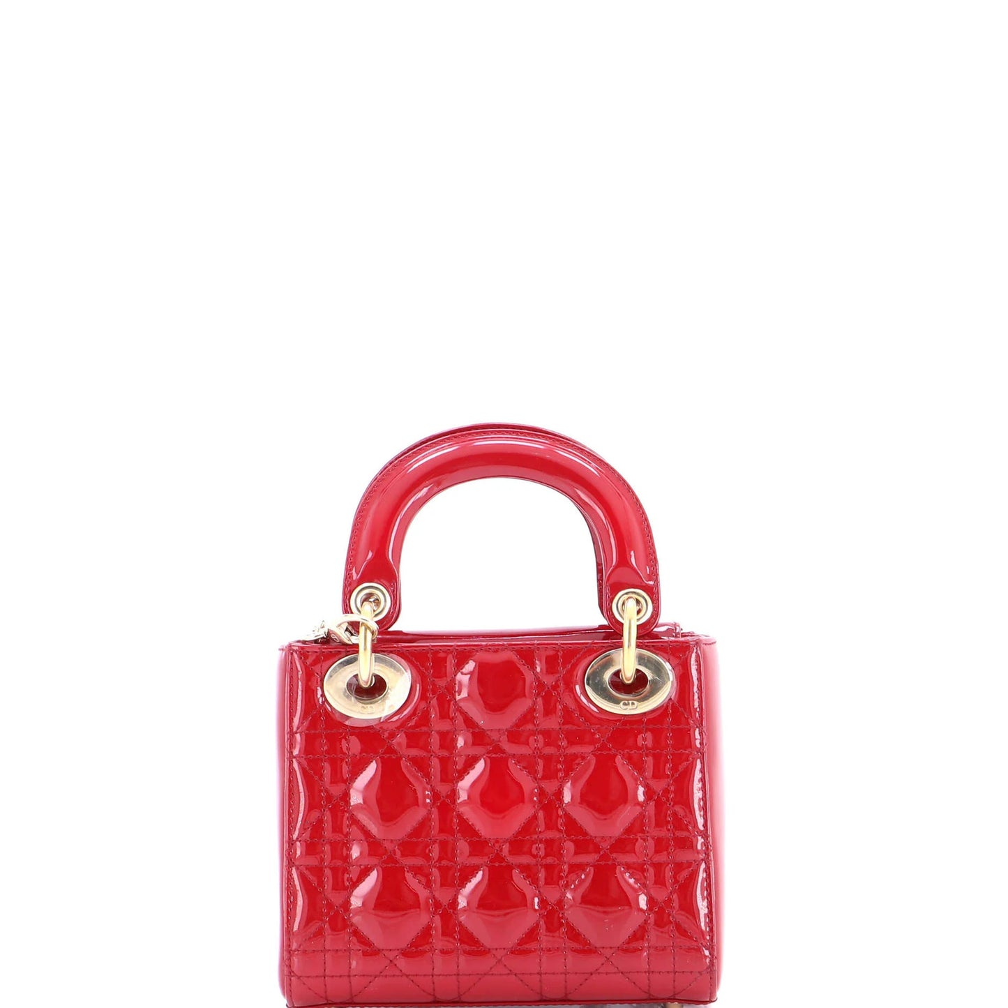 Christian Dior Lady Dior Chain Bag Cannage Quilt Patent Mini