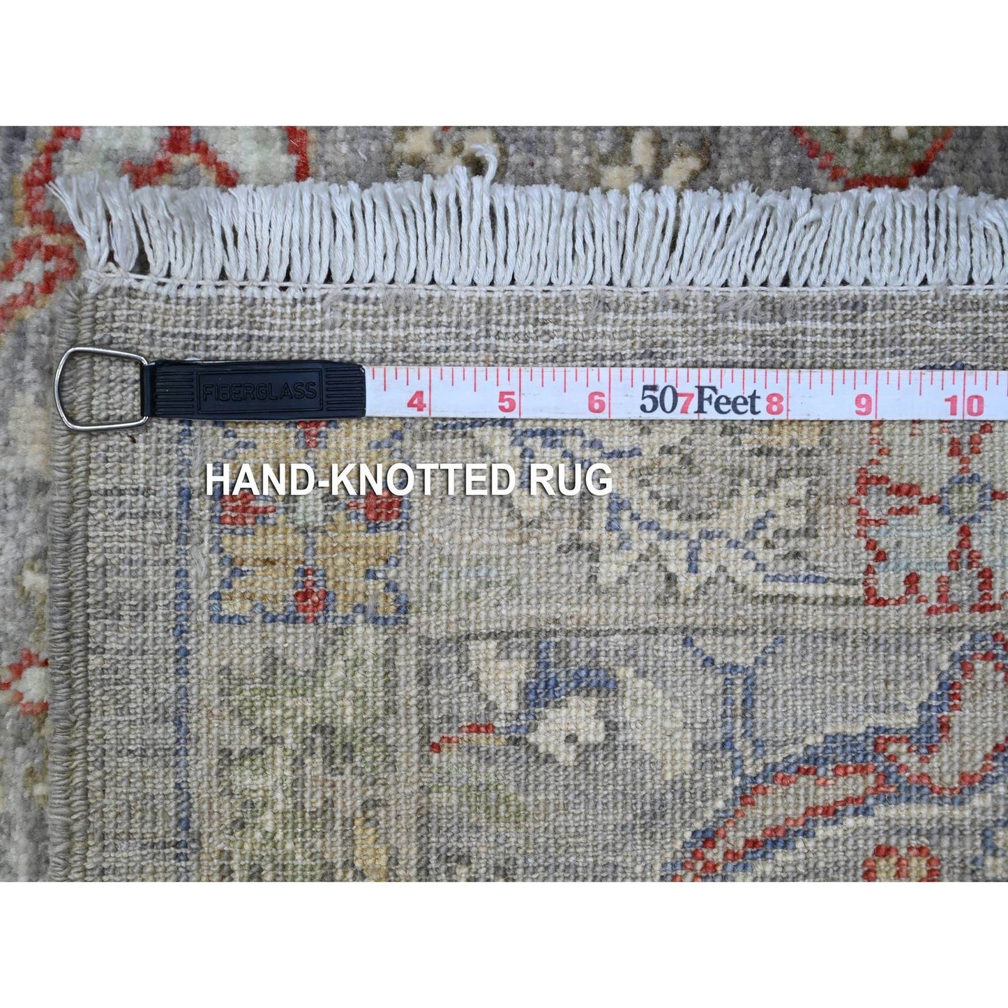 3'X19'9" Echo Gray Fine Aryana Collection Xl Runner Oriental Rug
