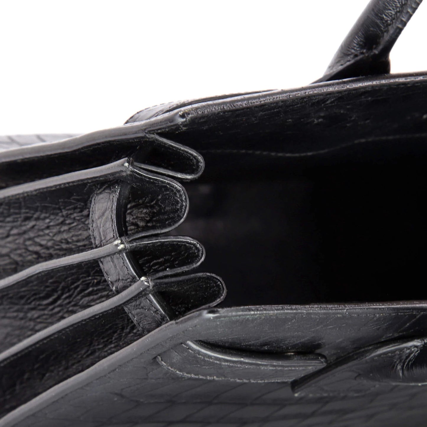 Saint Laurent Sac De Jour Nm Bag Crocodile Embossed Leather Baby