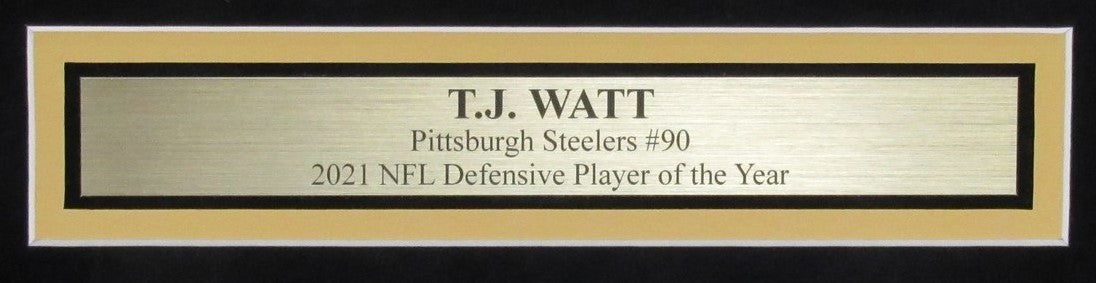 T.J. Watt Autographed 16X20 Photo Pittsburgh Steelers Framed Beckett 197400