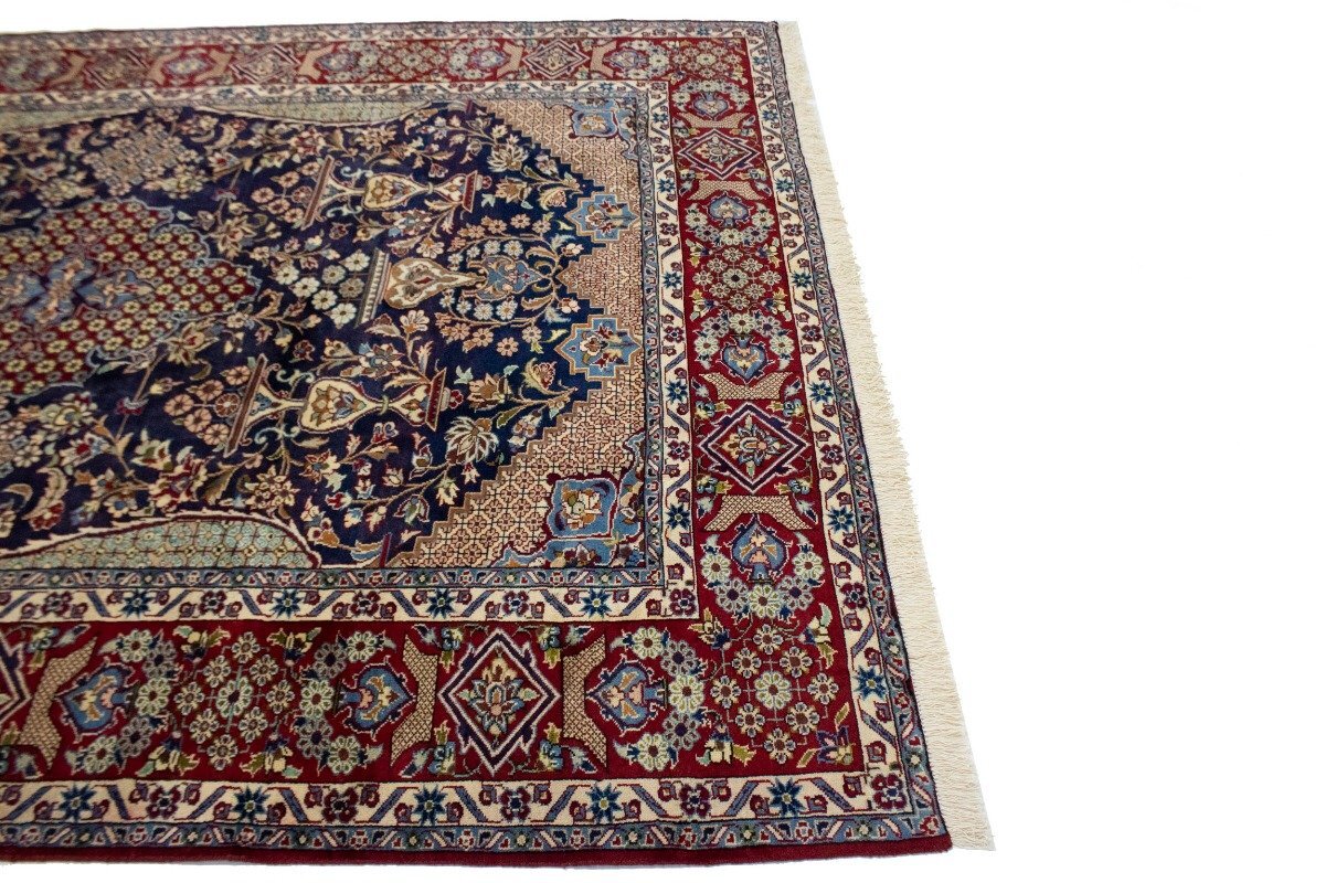 Vintage Oriental Rug Classic Floral Geometric
