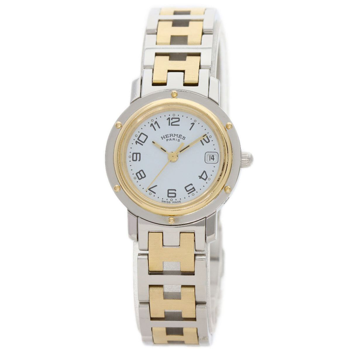 Hermes Clipper Watches Cl4.220 Stainless Steel/Ssxgp Ladies