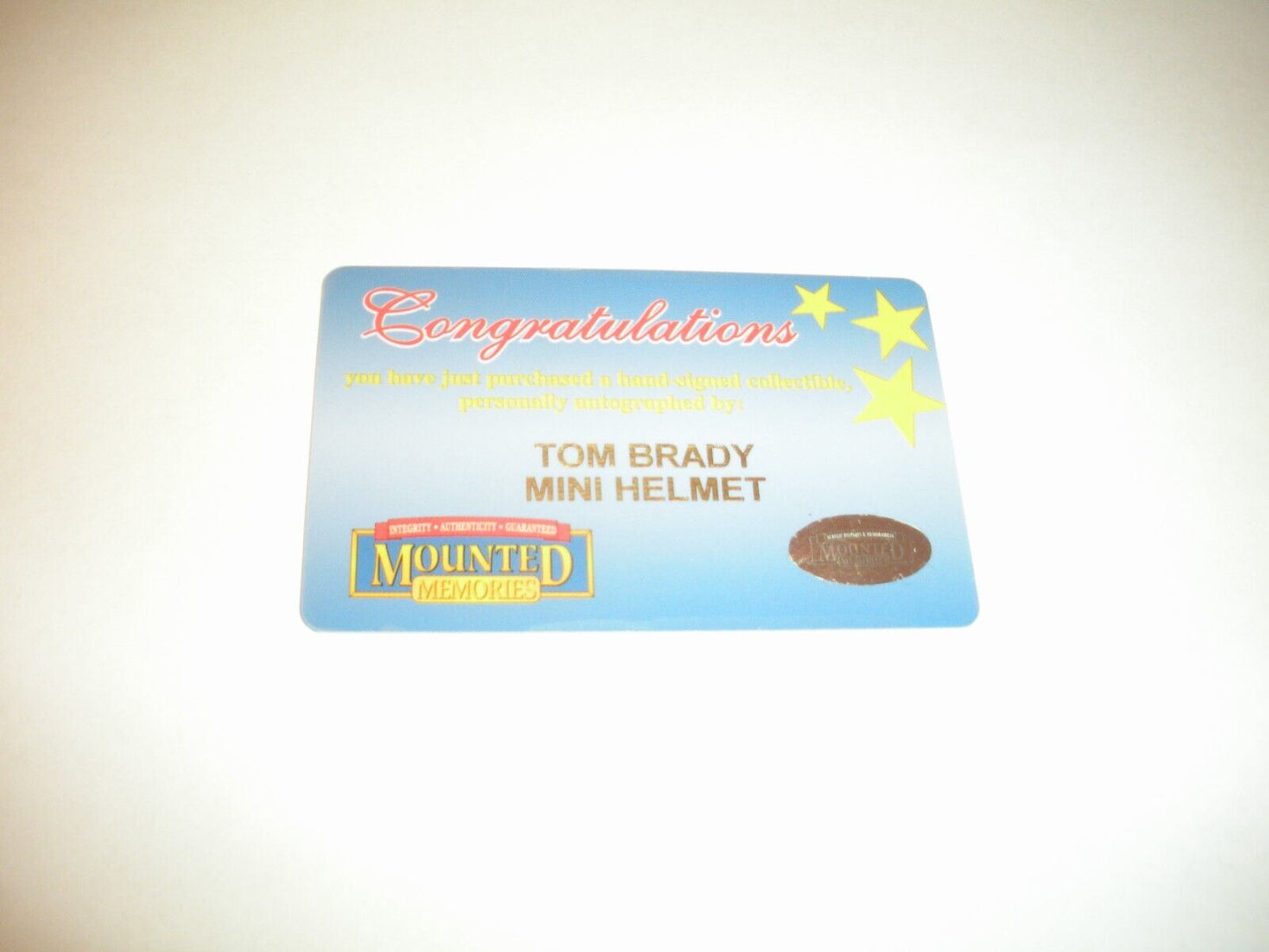 Tom Brady New England Patriots Last One Mounted