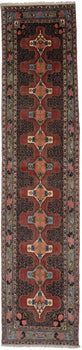3X13 Ft Vintage Wool Oriental Runner Rug Floral