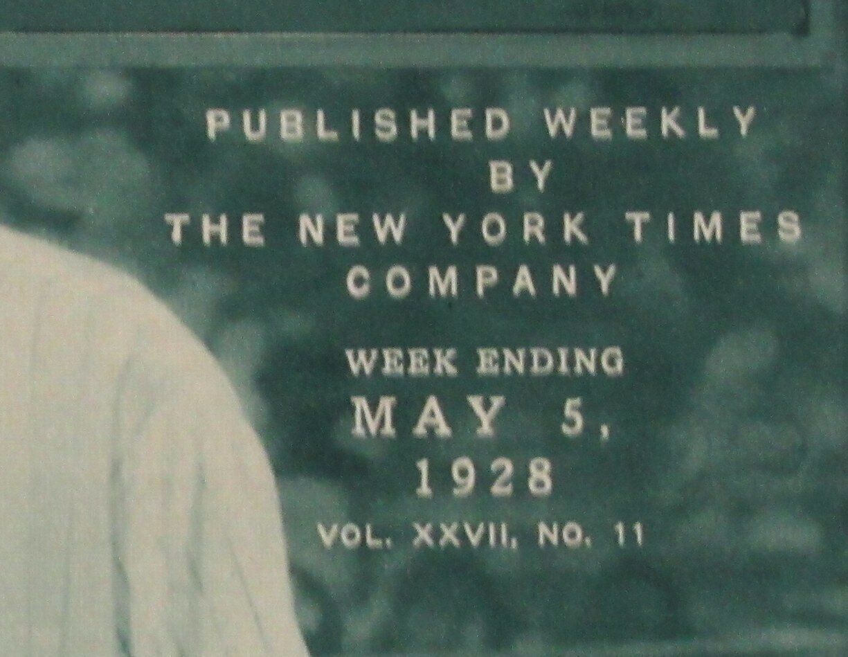 Mid-Week Pictorial Newspaper May 5, 1928 Babe