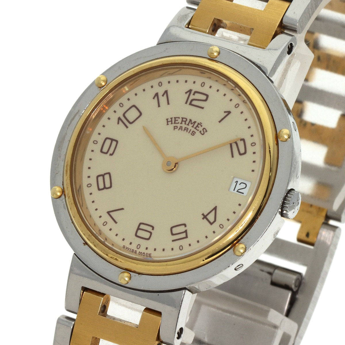 Hermes Clipper Old Belt Watches Stainless Steel/Ssxgp Mens