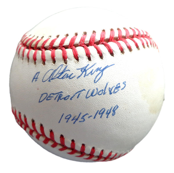 Alton King Signed & Inscribed Negro League Detroit Wolves Baseball (PSA/ DNA)