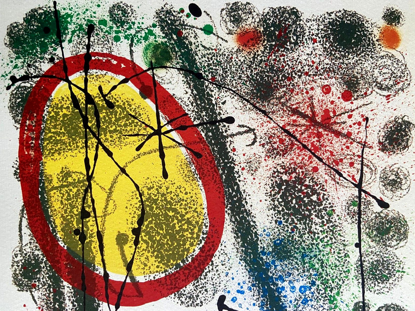 Joan Mir Lithograph Coa Maeght Hand Numbered