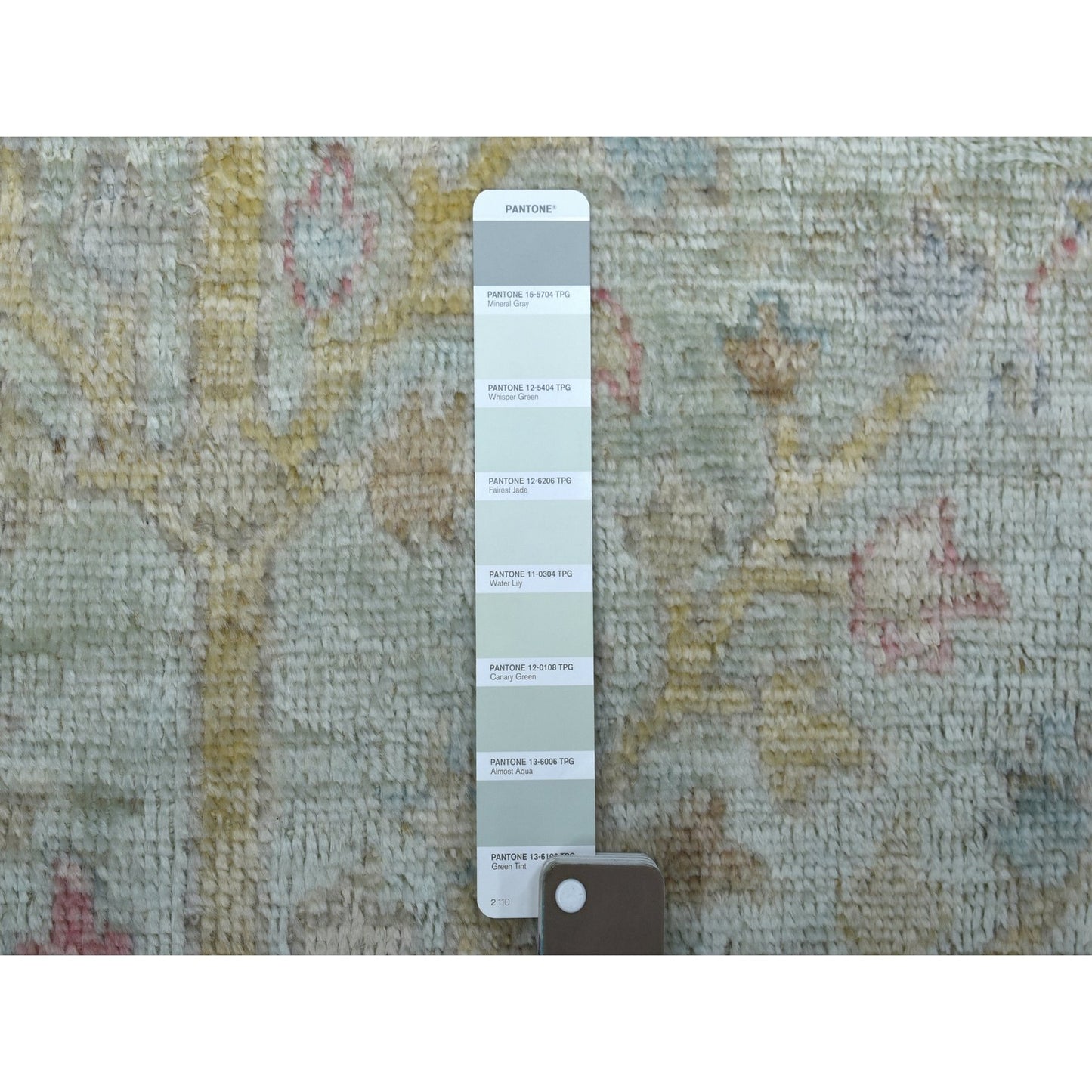 5'10"X8'9" Angora Oushak With Extremely Durable Hand Knotted Green Rug