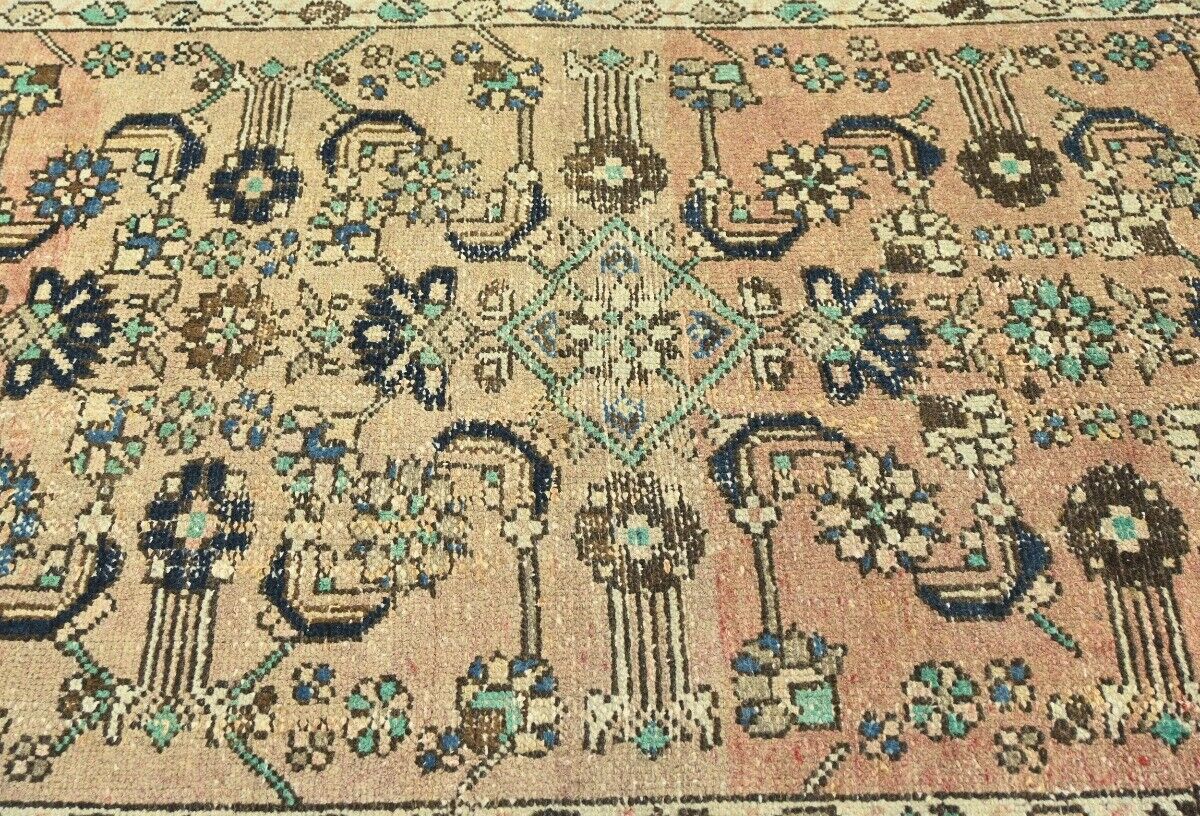 Vintage Antique Oriental Runner Rug Muted