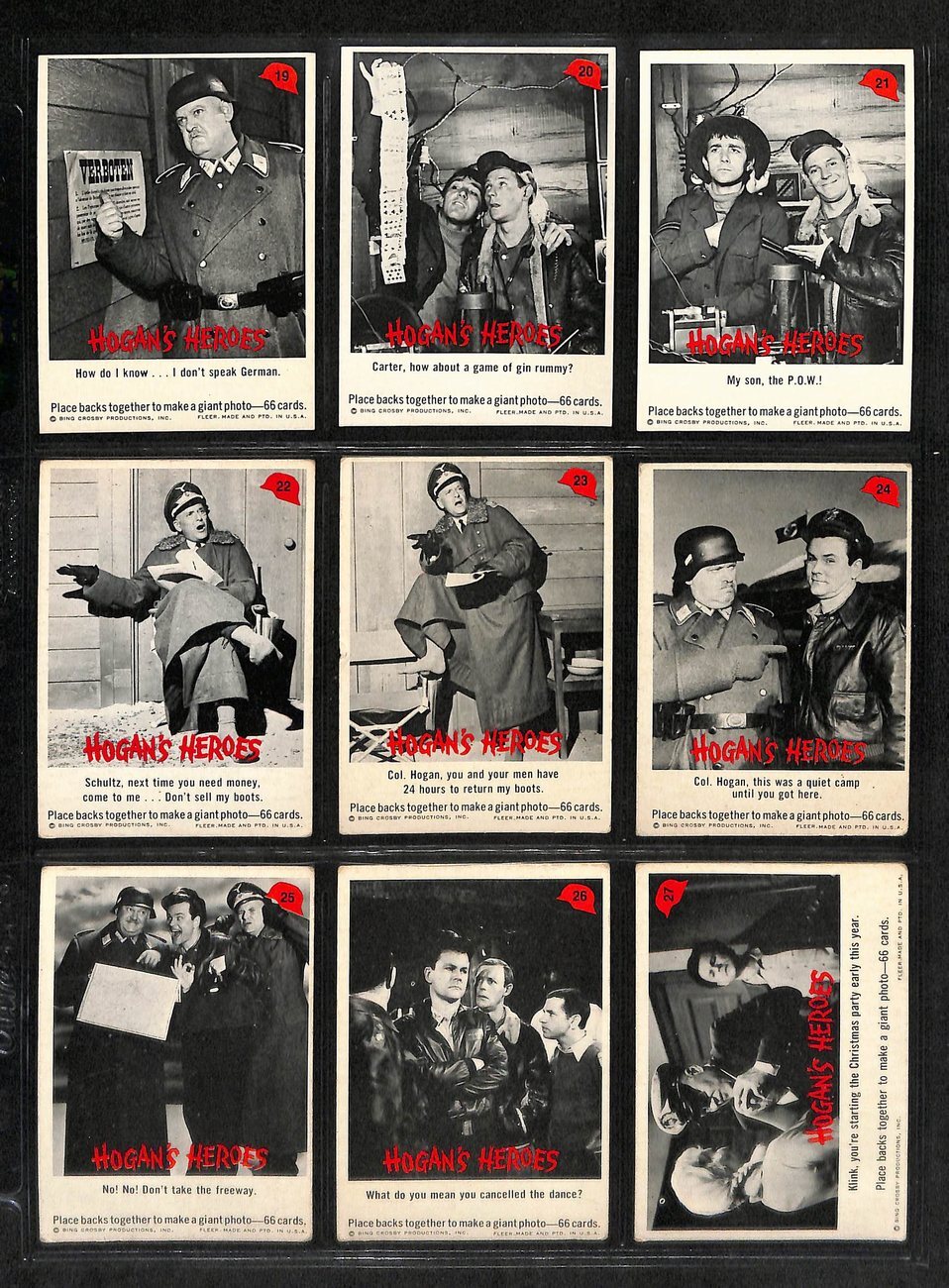 1965 Fleer Hogan'S Heroes Card Complete Set