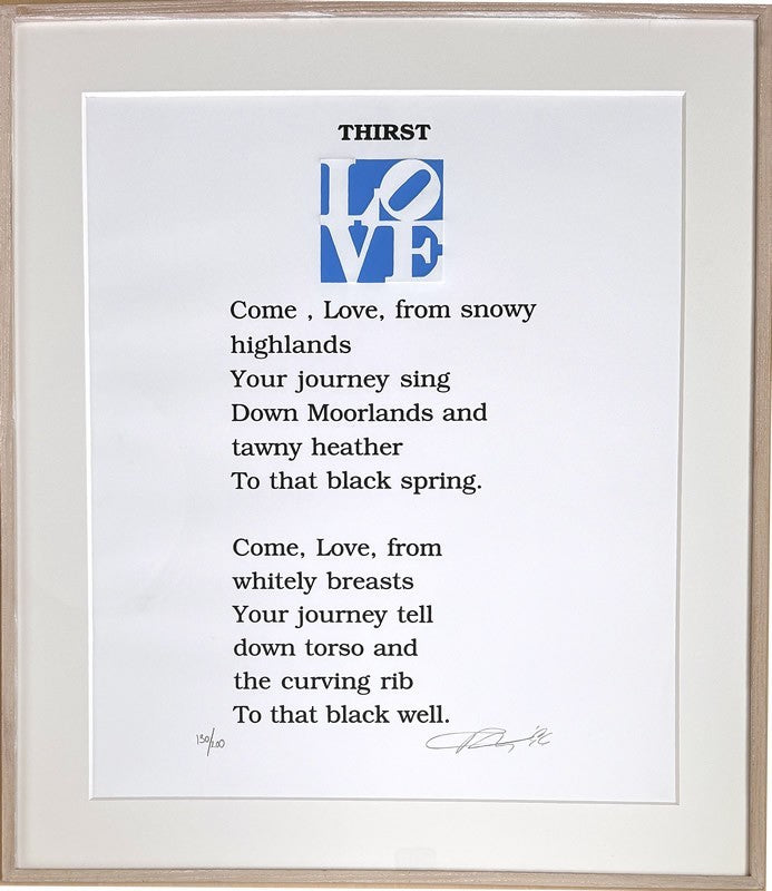 Robert Indiana Blue The Book Of Love Silkscreen
