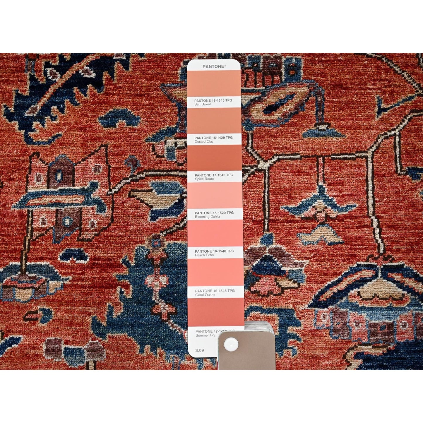 8'1"X10' Rust Red Antique Heris Design Hand Knotted High Mountain Wool Rug