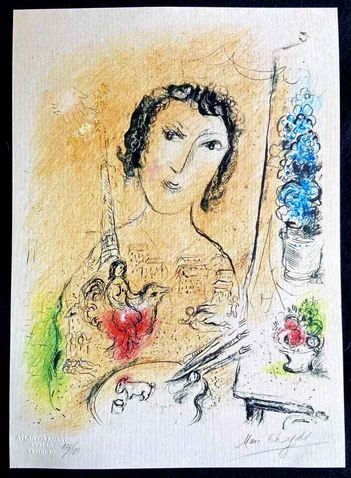 Marc Chagall Lithograph "Self