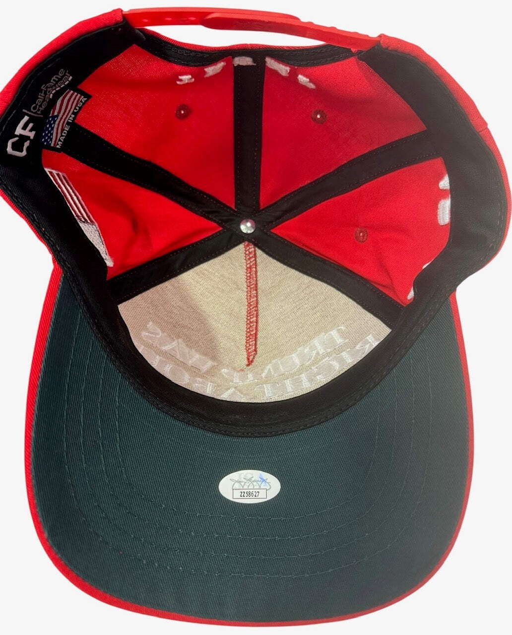 Donald Trump Autographed Red Maga Hat Full Signature (Jsa)