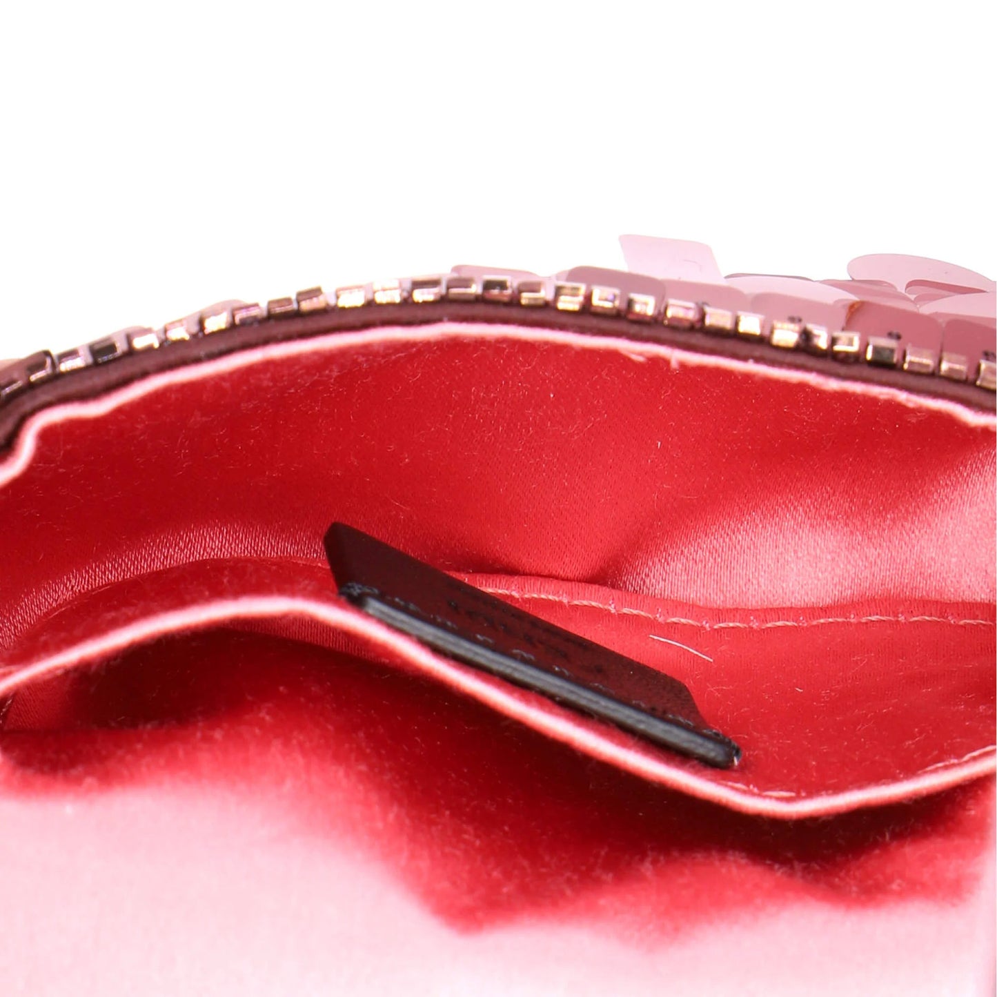 Fendi Chain Baguette Charm Bag Sequins Nano