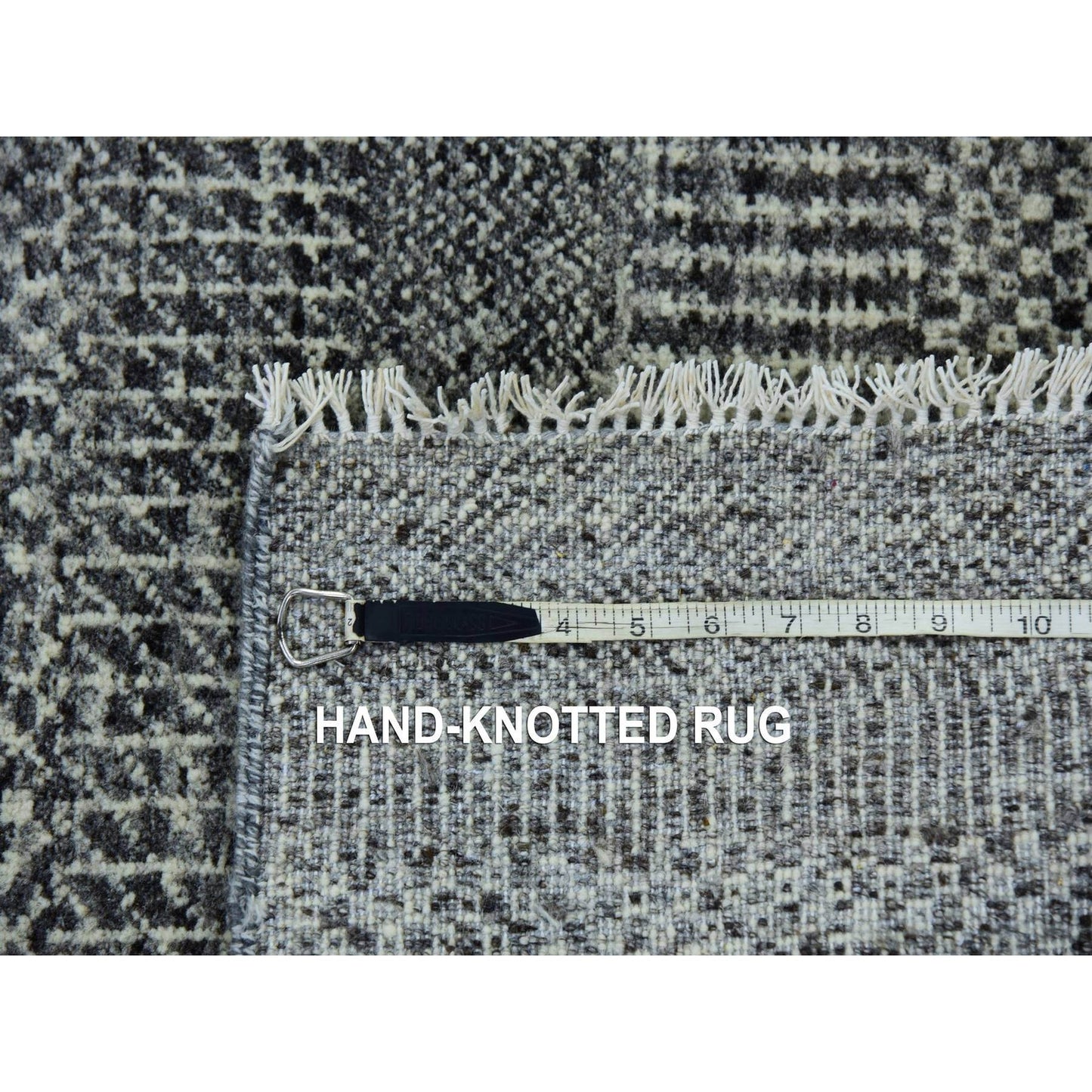 2'4"X27'9" Monument Gray Hand Knotted Undyed Wool Grass Xl Runner Rug