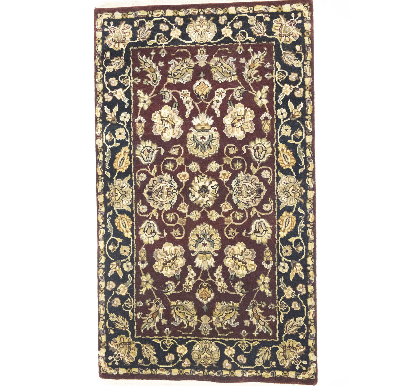 Handmade Agra Jaipur Rug Floral Thick Pile