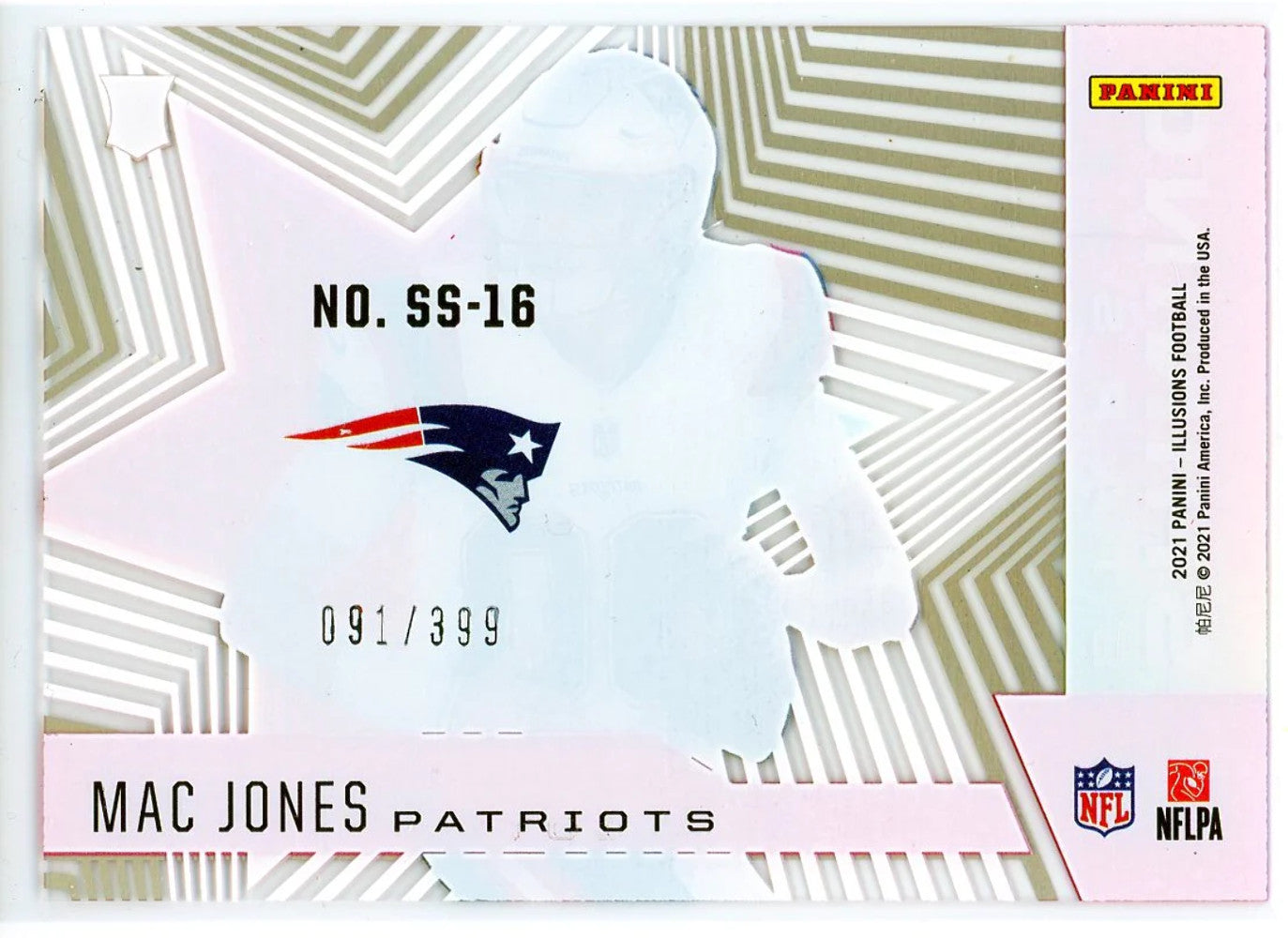 Mac Jones 2021 Panini Illusions Shining Stars Rookie Card #Ss-16