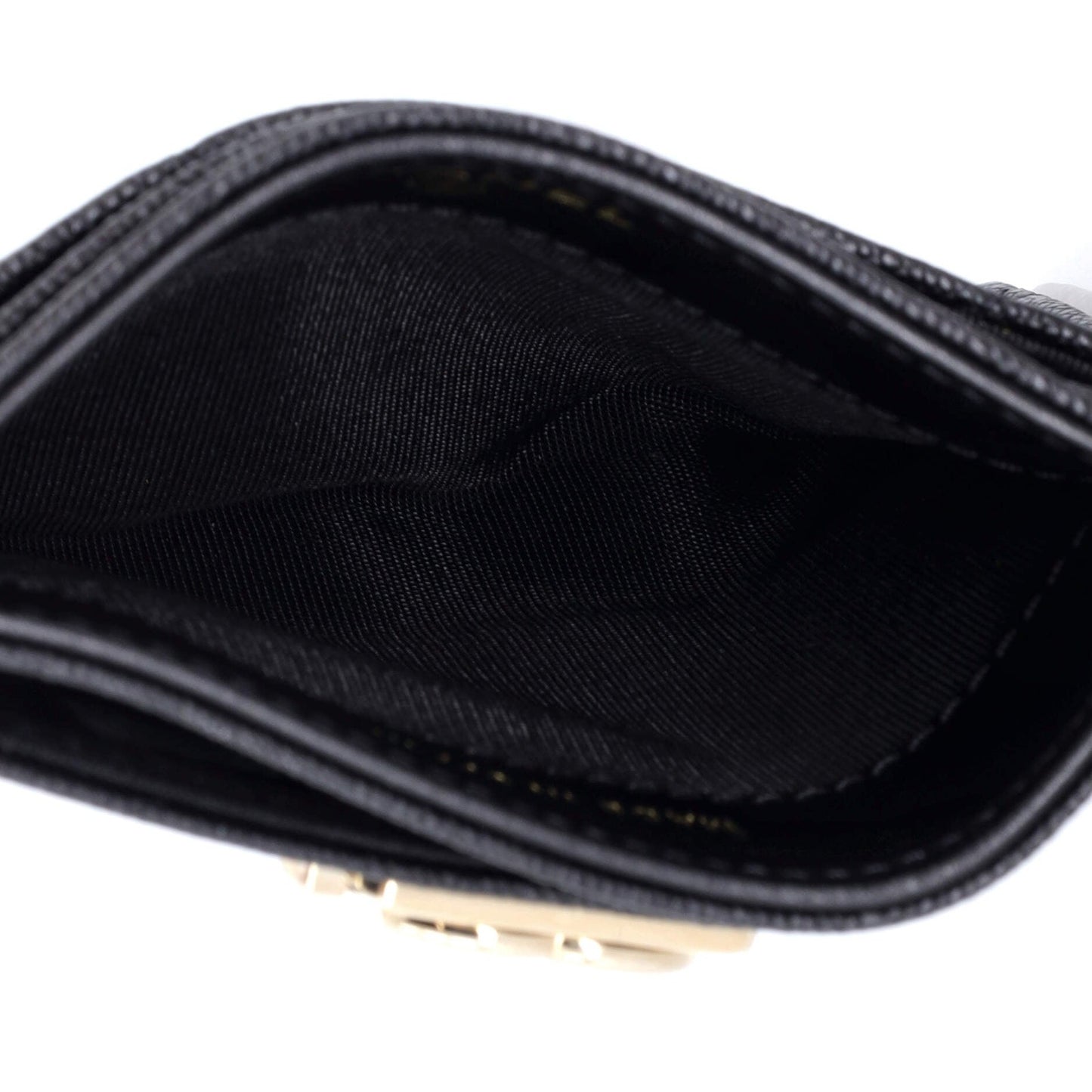 Chanel Boy Card Holder Quilted Caviar