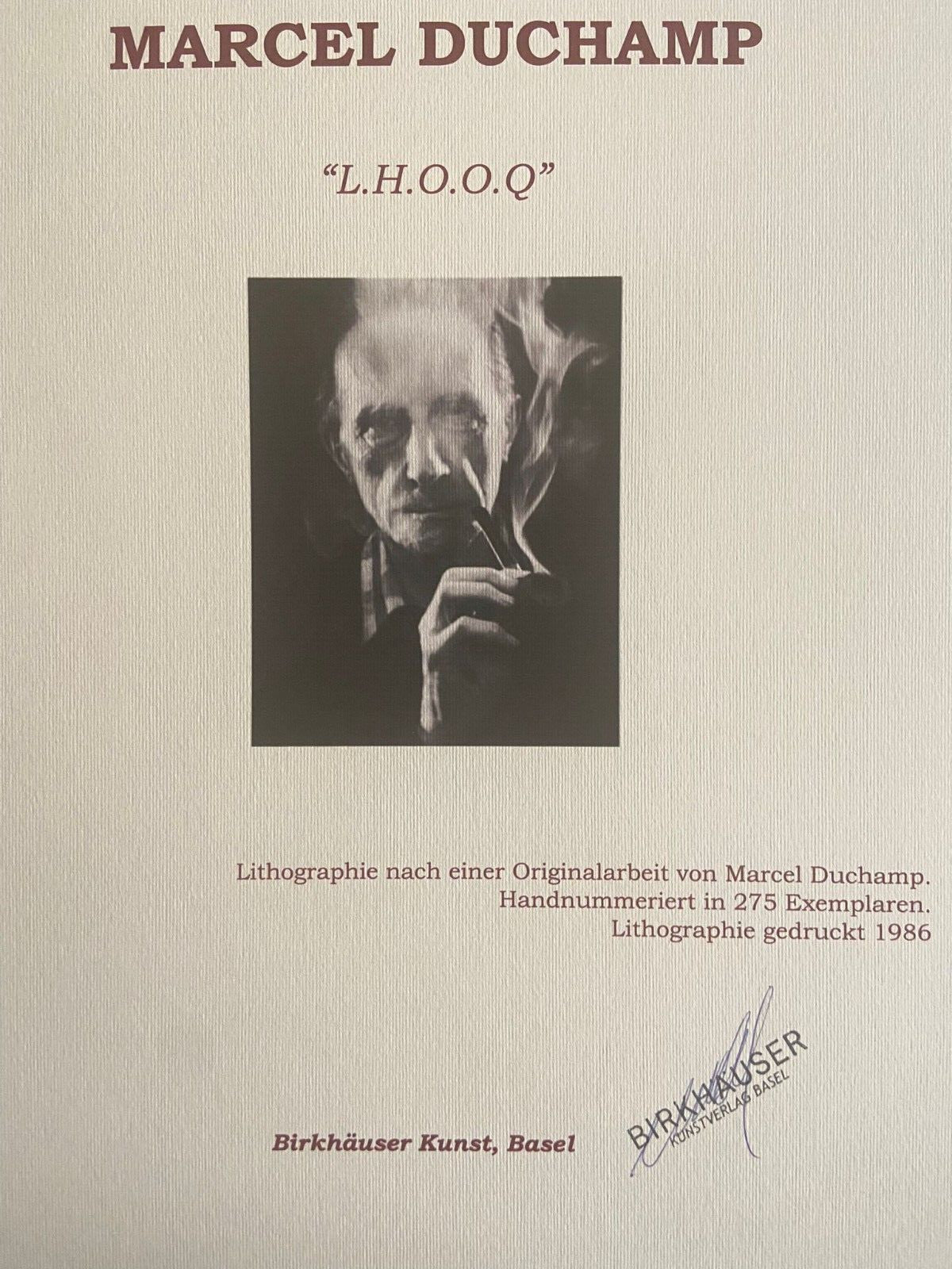 Marcel Duchamp Lithograph