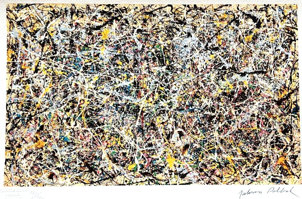 Jackson Pollock Action Painting Coa Signed