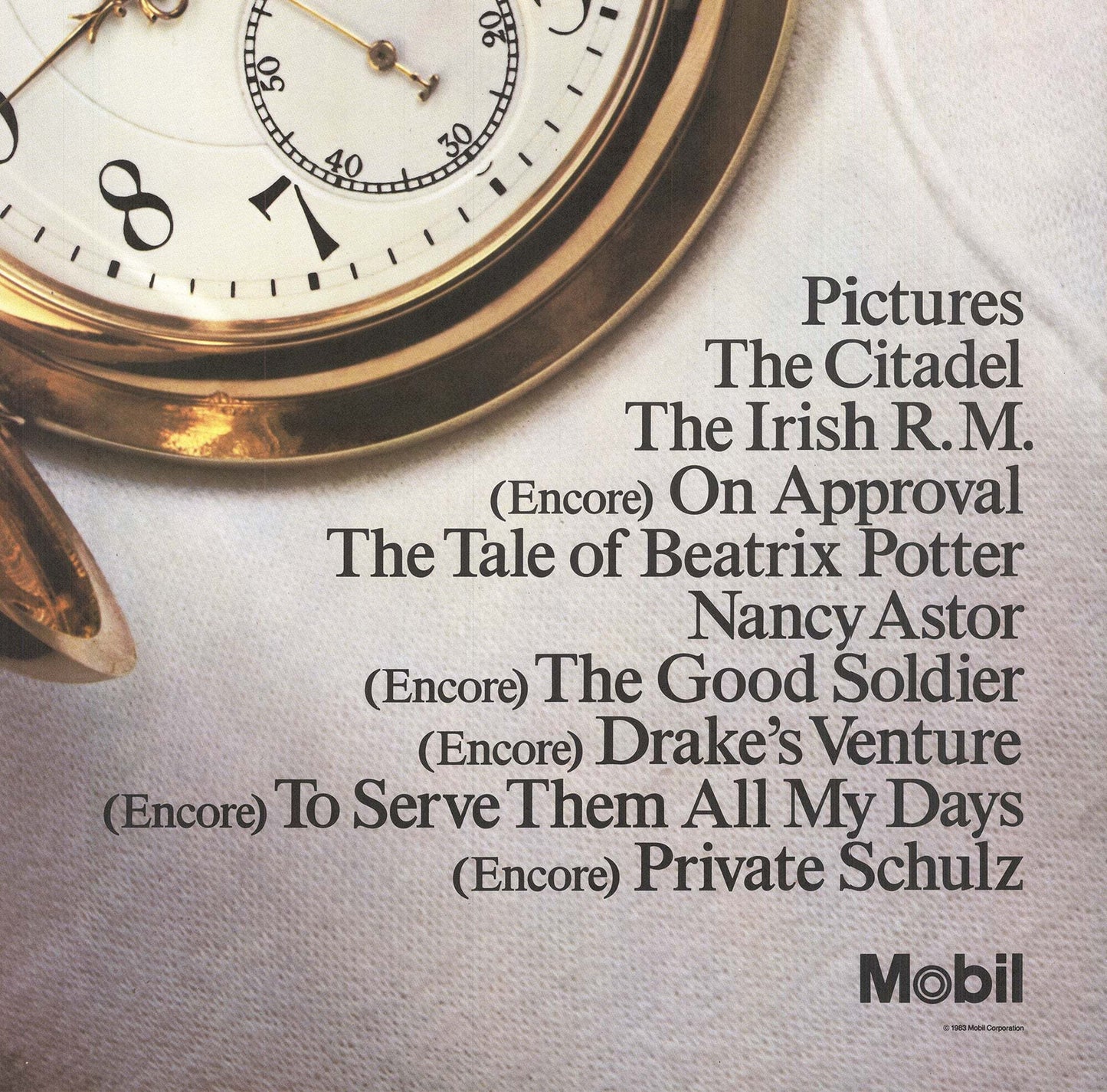Ivan Chermayeff Mobil Masterpiece Theatre - Season " Offset Lith
