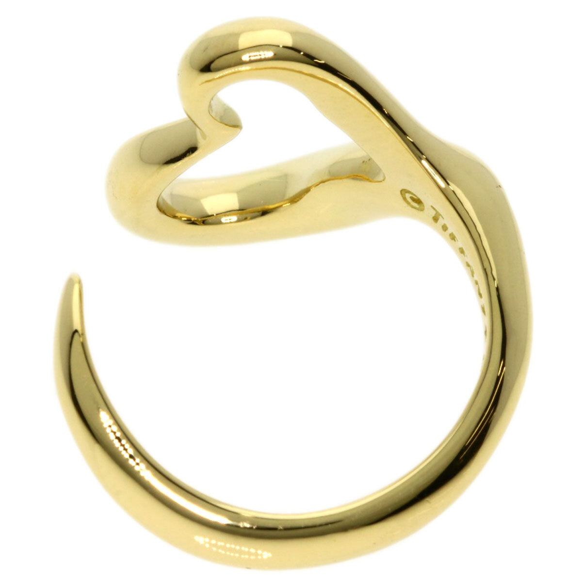 Tiffany&Co. Ring Open Heart K18 Yellow Gold