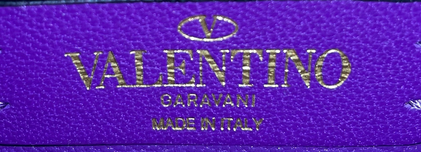 Valentino Garavani Roman Stud Flap Bag Embellished Suede Medium