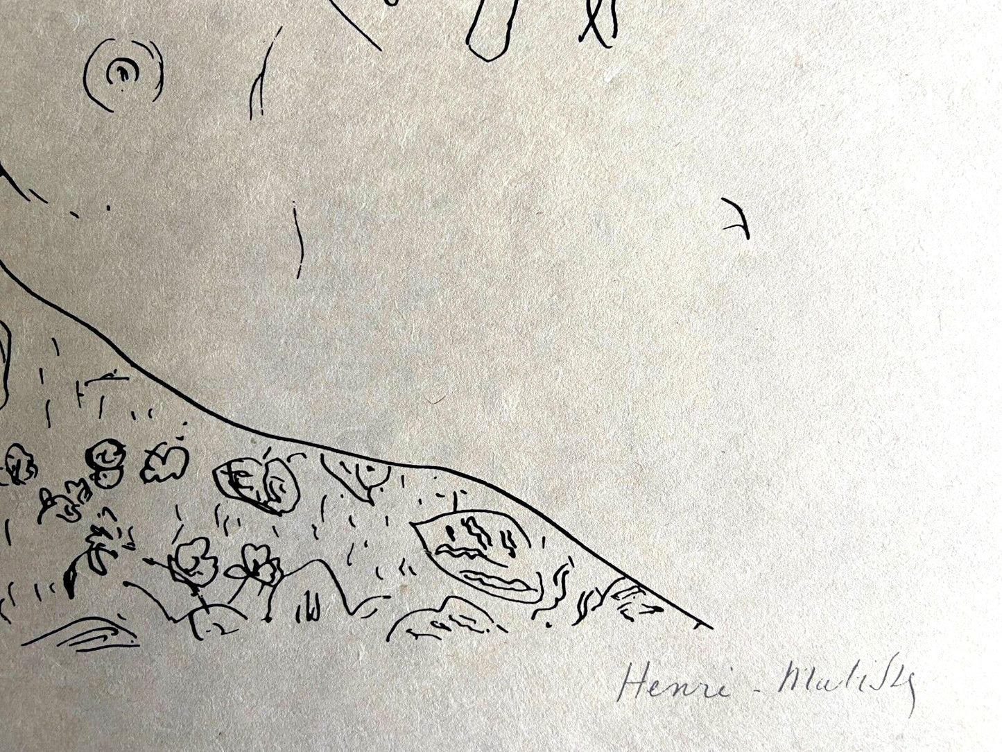 Henri Matisse Lithograph Hand Made Contract Hand