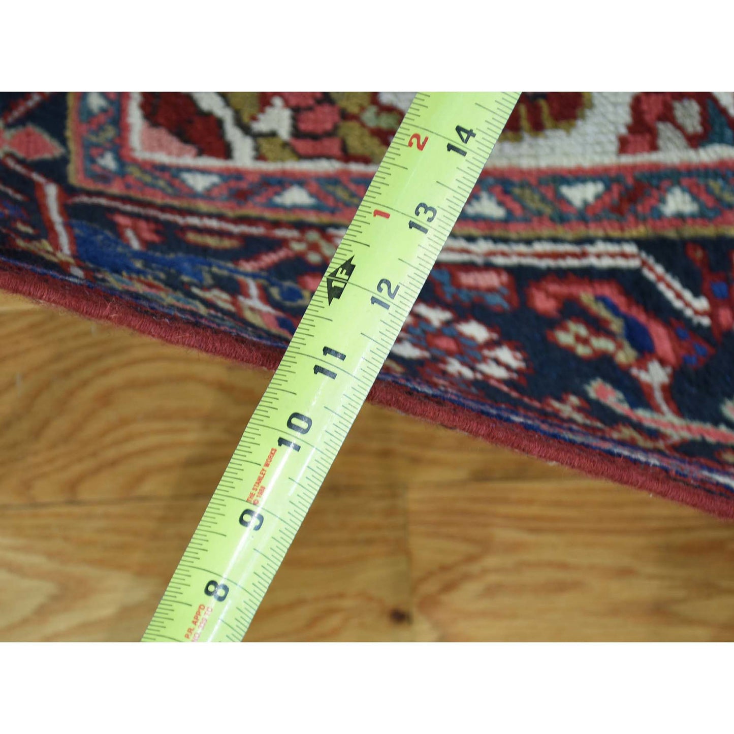4'6"X6'4" Green Hand-Knotted Antique Heris Mint Cond Wool Oriental Rug