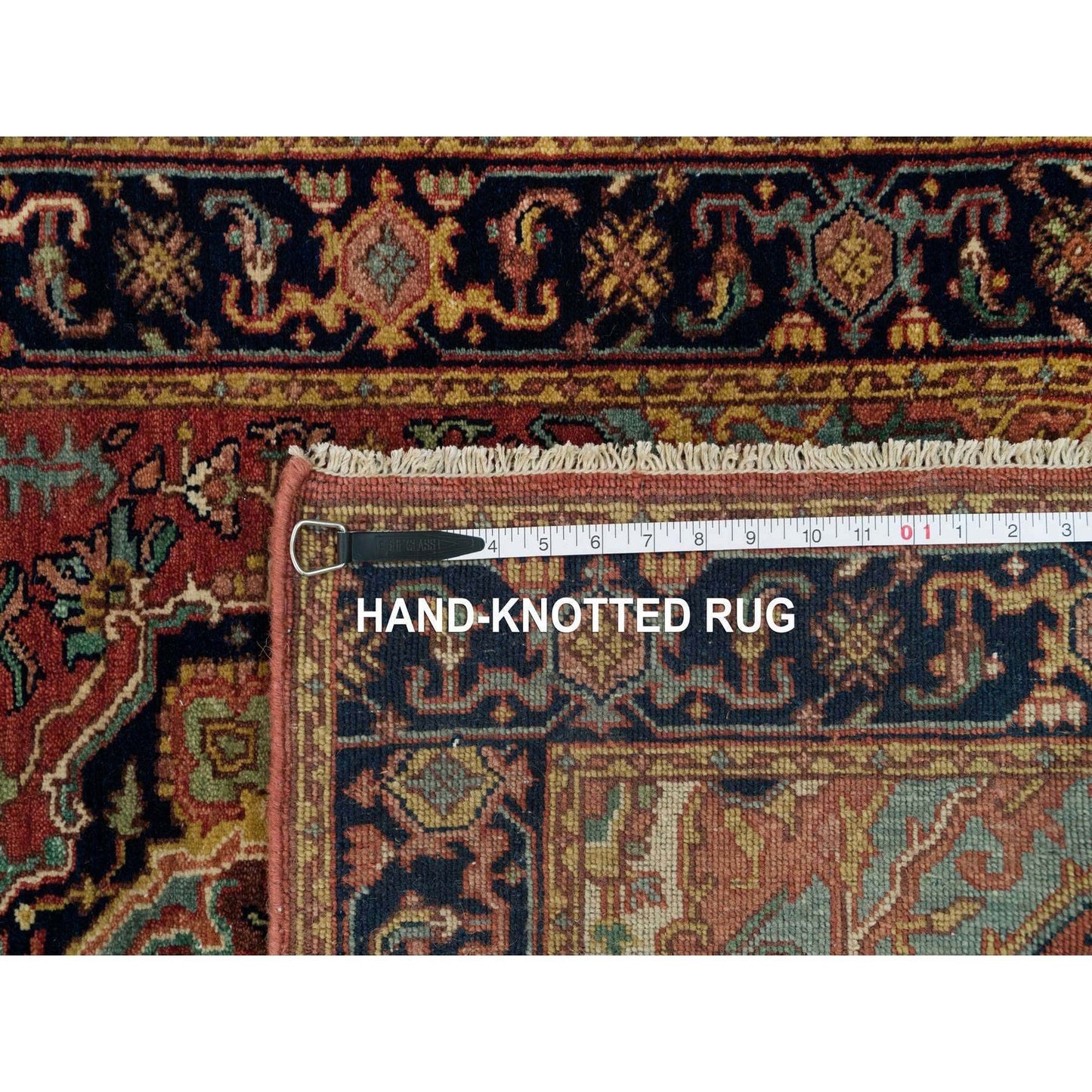 2'8"X22' Carmine Red Heris Re-Creation Soft Wool Xl Runner Oriental Rug