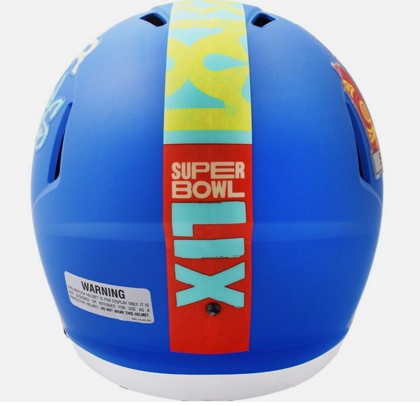 Super Bowl 59 Riddell Royal Blue Speed Authentic